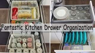 Kitchen Drawer Organization Fantastic Kitchen Drawer Organization Using IKEA Organizers [upl. by Ailero]