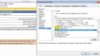 Excel  Czas i data  Formatowanie niestandardowe  widzowie 13 [upl. by Madigan]