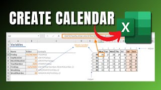 How To Create Calendar In Excel 2024 [upl. by Kinch]