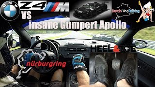 Nürburgring Insane Gumpert Apollo driving fast at the Nordschleife Heel amp Toe Cam [upl. by Kehr]