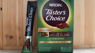 Nescafe Tasters Choice Decaffeinated Instant Coffee Review [upl. by Anaujit]