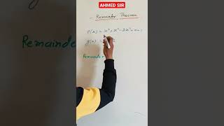 Remainder Theorem Class 9th shorts [upl. by Sonitnatsok]