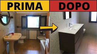 Ristrutturazione bagno prima e dopo in 7 minuti Timelapse [upl. by Pauletta]