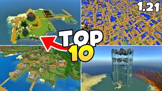 NEW TOP 10 best seeds for minecraft 121 bedrock edition 🔥 [upl. by Aicinat]