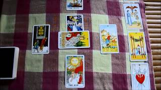 RiderWaite Tarot Card Reading Celtic cross spread for Sarah [upl. by Lebama]