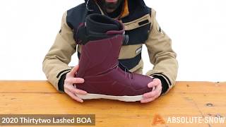 2019  2020  Thirtytwo Lashed Double BOA Snowboard Boots  Video Review [upl. by Naimad]