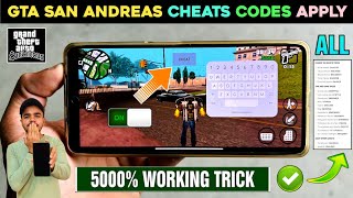 📲 How To Apply Cheats In Gta San Andreas  Gta San Andreas Cheat Codes Mobile  Gta Sa Cheats Codes [upl. by Mackay310]