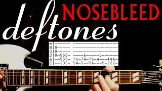 Deftones Nosebleed Guitar Lesson  Guitar Tabs  Guitar Tutorial  Guitar Chords  Guitar Cover [upl. by Vittoria]