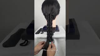 2sided CrissCross Samurai knott Ponytail 2023 hair easy ytshorts braids youtubeshorts yt [upl. by Yetnom]