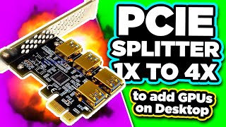 Adding GPUs PCie Splitter x4 Mining Desktop [upl. by Warfeld528]