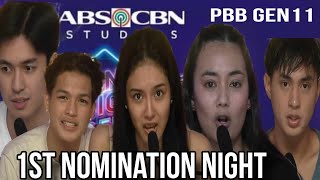 PBB GEN 11  1st Nomination Night Full Video [upl. by Misa]