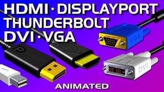 HDMI DisplayPort DVI VGA Thunderbolt  Video Port Comparison [upl. by Yelsel184]