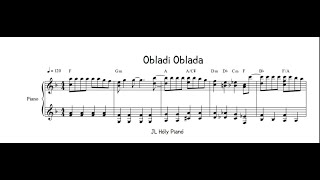 Obladi Oblada  JL Holy Piano [upl. by Gnurt522]