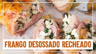 FRANGO DESOSSADO RECHEADO  aprenda a fazer um delicioso frango desossado recheado [upl. by Enaid]