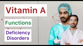 Vitamin A  Functions  Deficiency Disorders [upl. by Ylak]