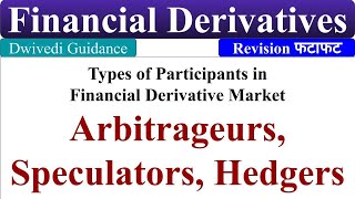 Arbitrageurs Speculators Hedgers Types of Participants in Financial Derivative Market mbabba [upl. by Walden]