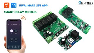 EACHEN WiFi Smart Inching Switch Relay Modules STDC1C2DC4 using Tuya Smart Life APP [upl. by Anerda]