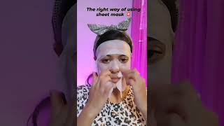 Correct way of applying sheet mask🚨tips skincare sheetmask tricks [upl. by Sorcha866]