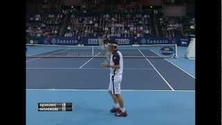 Novak Djokovic vs Kei Nishikori 2011 Basel SF DIGEST [upl. by Aihsenot630]