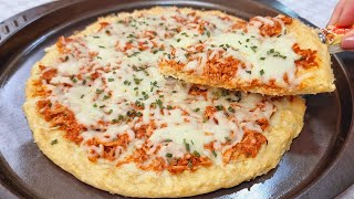 Transforme o ARROZ QUE SOBROU em uma PIZZA LEVE SAUDÁVEL e DELICIOSA  Fácil Rápida e Sem Farinha [upl. by Aivartal562]