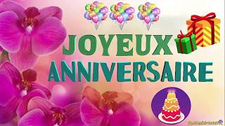 Message de voeux danniversaire avec belle fleur [upl. by Eiaj]