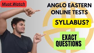 Anglo Eastern Online Test Complete Information  Syllabus  Complete analysis  MarineR Sk [upl. by Strader]