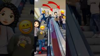 Prank Karte Time😨Galti se Mistake 😜ESCALATOR Funny Prankfunny trending viral shorts youtube [upl. by Ruffina774]