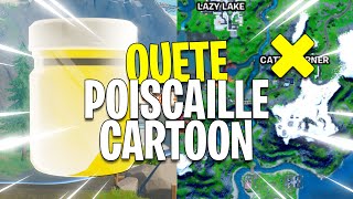 TROUVER DES BOCAUX DOR MIDAS A CATTY CORNER QUETE COULEUR POISCAILLE CARTOON FORTNITE 2 SAISON 8 [upl. by Ennaitsirk]