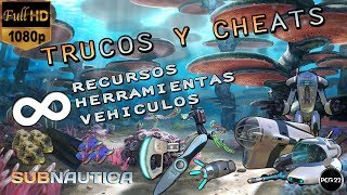 Subnautica Trucos y cheats de recursos herramientas y vehículos ilimitados PCG 22 [upl. by Nattirb]