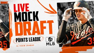 LIVE 12Team Points League Mock Draft 2024 Fantasy Baseball [upl. by Chrissa]