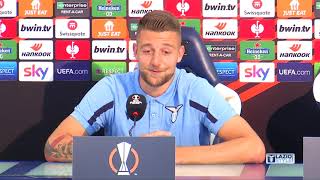 LazioLokomotiv mosca  Mister Maurizio Sarri e Sergej Milinkovic alla vigilia [upl. by Aural171]