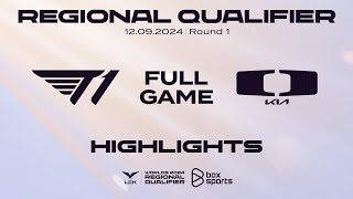 Full Highlights T1 vs DK  Round 1  Worlds 2024 LCK Regional Qualifier [upl. by Aramit]