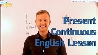 Present continuous  English Grammar Lesson PreIntermediate [upl. by On945]