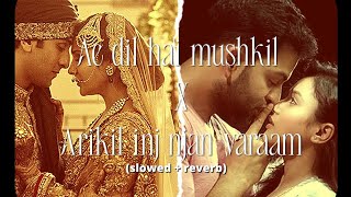 Ae dil hai mushkil X Arikil inj njan varaam  slowed  reverb  itsaniiea [upl. by Sikram]