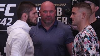 Khabib Nurmagomedov vs Dustin Poirier Face Off [upl. by Stroup]