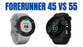 Garmin Forerunner 45S vs Forerunner 55 Watch Review [upl. by Yrrah650]