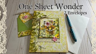 Easy Envelope Journal One Sheet Wonder Tutorial Giveaway ended [upl. by Ajit]