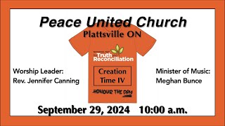 Peace United Church September 29 2024 [upl. by Falda]