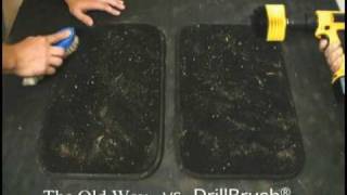 How to Clean Car Carpet with the drill brush [upl. by Anohr]