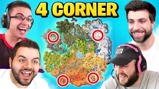 The 4 CORNER CHALLENGE in Fortnite Season 3 [upl. by Yrruc]