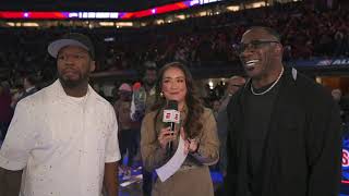 50 Cent and Shannon Sharpe react to beating Stephen A in the Celebrity AllStar Game  NBA on ESPN [upl. by Nyberg]