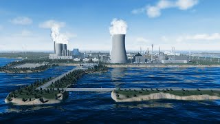 Construction Nuclear Power Plant Cities Skylines 2 timelapse part5 [upl. by Yeca]