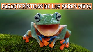 Las CARACTERÍSTICAS DE LOS SERES VIVOS y diferencias con seres inertes Con ejemplos🐋 [upl. by Olly]