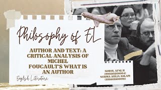 quotAuthor and Text A Critical Analysis of What is an Authorquot by Michel Foucaults  Philosophy of EL [upl. by Nylcaj406]