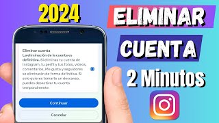 Como ELIMINAR cuenta INSTAGRAM Desde Celular en 2024 \ Delete instagram account ✅️ [upl. by Rozina]