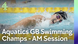 Live Aquatics GB Swimming Championships  Day 2  AM Session [upl. by Louth154]