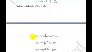 Iterated Kernel Method for solving Linear Fredholm Integral Equation of Second Kind [upl. by Gimpel]