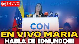 🔴URGENTE MARIA CORINA MACHADO SE DIRIGE A VENEZUELA SOBRE LA SALIDA DE EDMUNDO GONZALEZ A ESPAÑA [upl. by Elad]