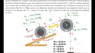 Dinámica Rotacional  Ejercicio de dos Cuerpos Rígidos [upl. by Pharaoh566]