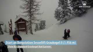 Skigebiet Graukogel Bad Gastein Piste B2Standard [upl. by Helen]